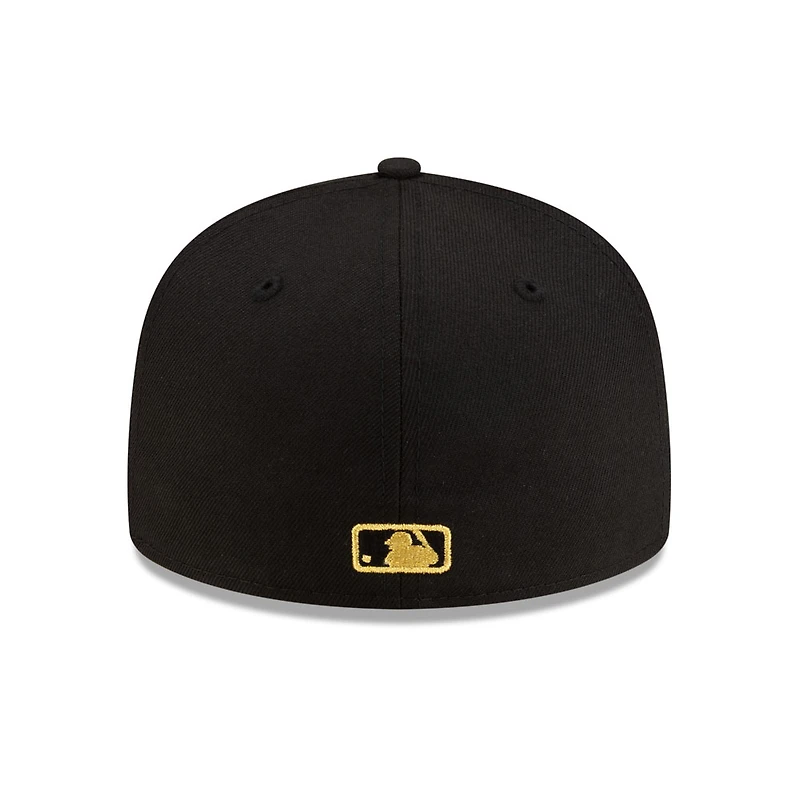 Los Angeles Dodgers Black with Gold Logo Gray UV New Era 59FIFTY Fitted Hat