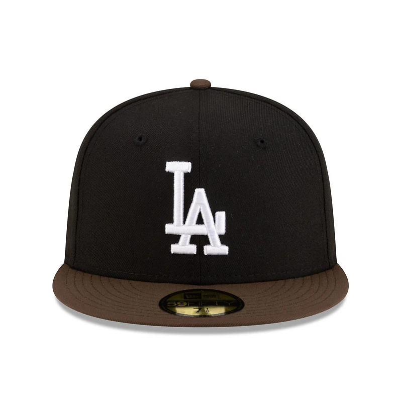 Los Angeles Dodgers Black and Walnut Brown 2Tone Gray UV New Era 59FIFTY Fitted Hat
