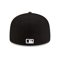 Los Angeles Dodgers Black and Walnut Brown 2Tone Gray UV New Era 59FIFTY Fitted Hat