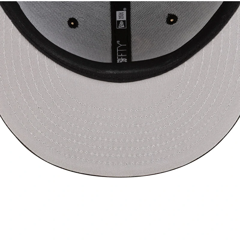 Chicago White Sox Black with Red Logo Gray UV New Era 59FIFTY Fitted Hat