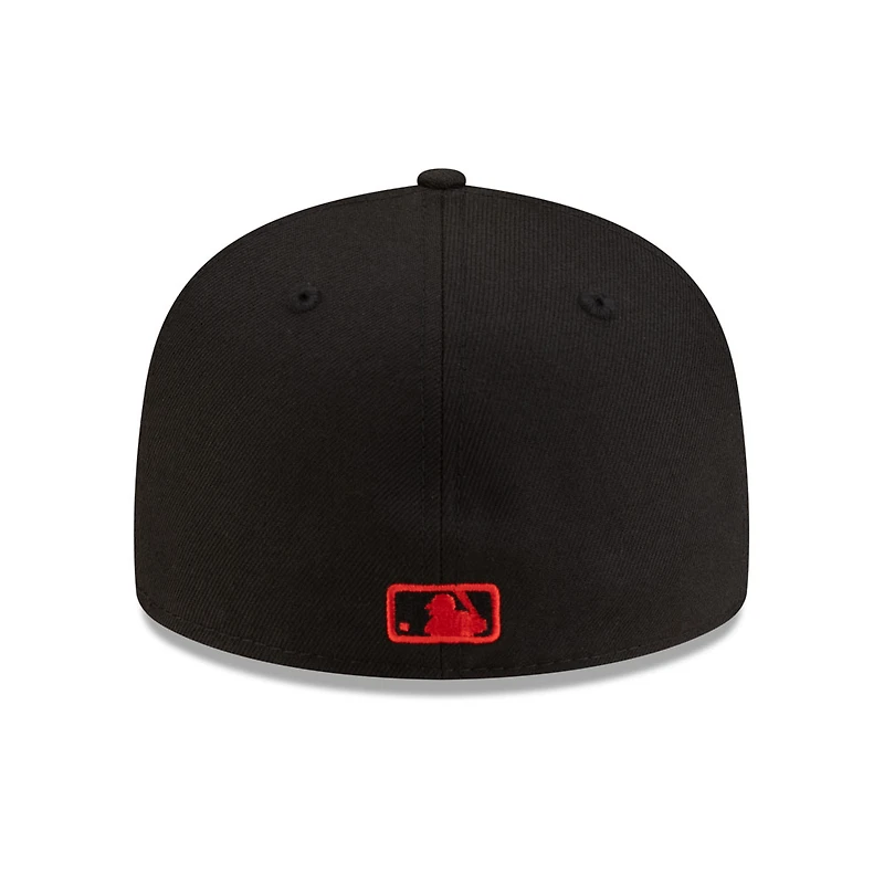 Chicago White Sox Black with Red Logo Gray UV New Era 59FIFTY Fitted Hat