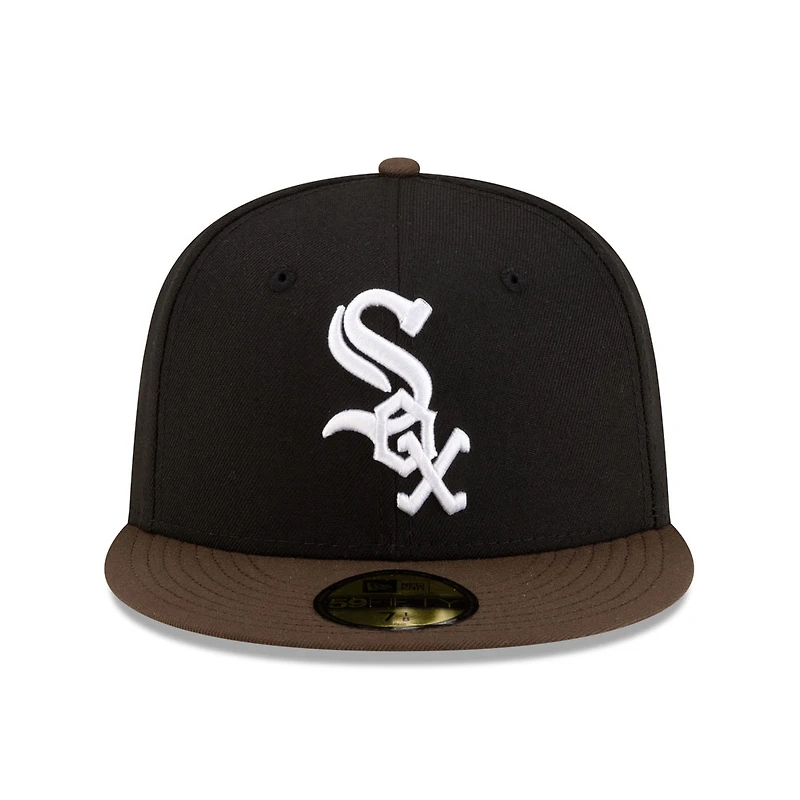 Chicago White Sox Black and Walnut Brown 2Tone Gray UV New Era 59FIFTY Fitted Hat