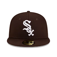 Chicago White Sox Burnt Wood Brown with Logo Gray UV New Era 59FIFTY Fitted Hat