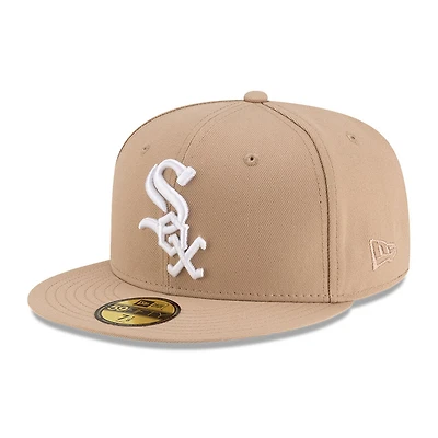 Chicago White Sox Camel Brown with Logo Gray UV New Era 59FIFTY Fitted Hat