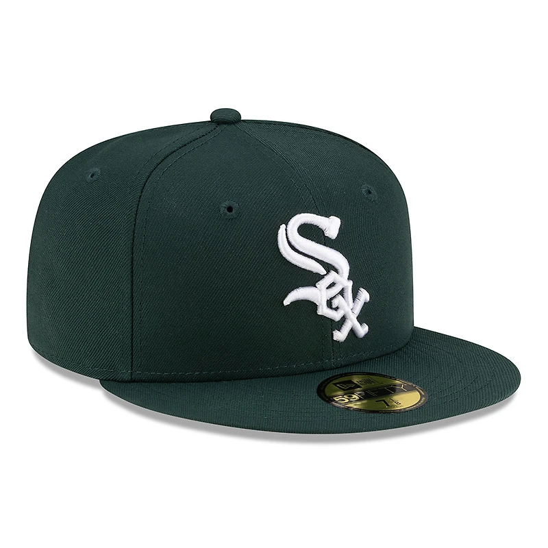 Chicago White Sox Dark Green with Logo Gray UV New Era 59FIFTY Fitted Hat