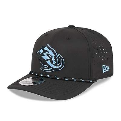 Utah Mammoth Black with Blue Logo Performance Roper New Era 9SEVENTY Stretch Snap