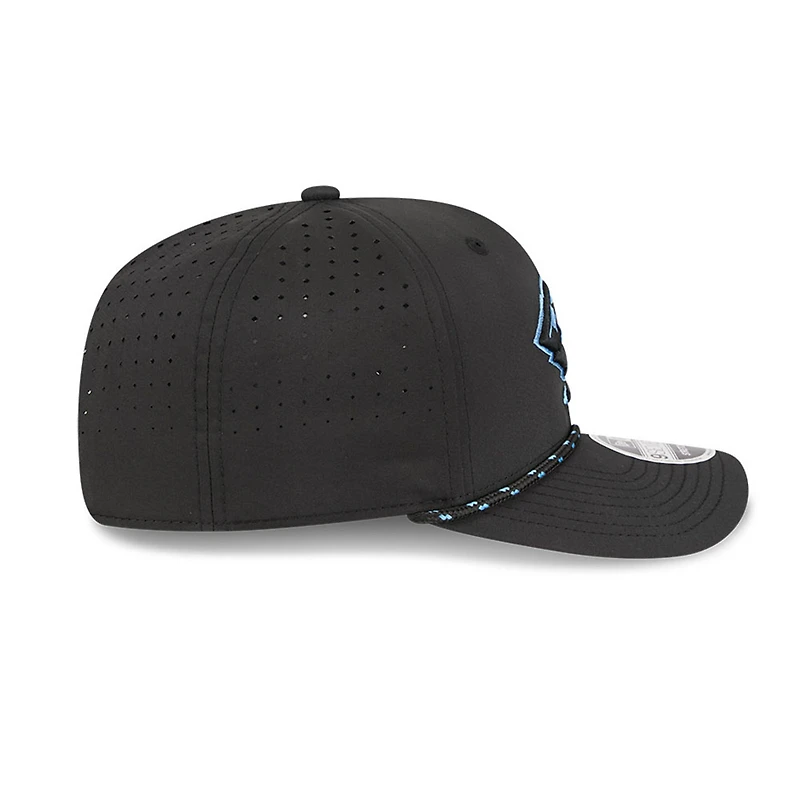 Utah Mammoth Black with Blue Logo Performance Roper New Era 9SEVENTY Stretch Snap