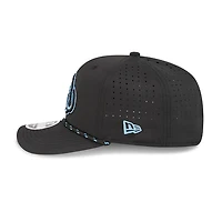Utah Mammoth Black with Blue Logo Performance Roper New Era 9SEVENTY Stretch Snap