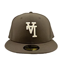 Los Angeles Dodgers Walnut Brown Upside Down LA Gray UV New Era 59FIFTY Fitted Hat