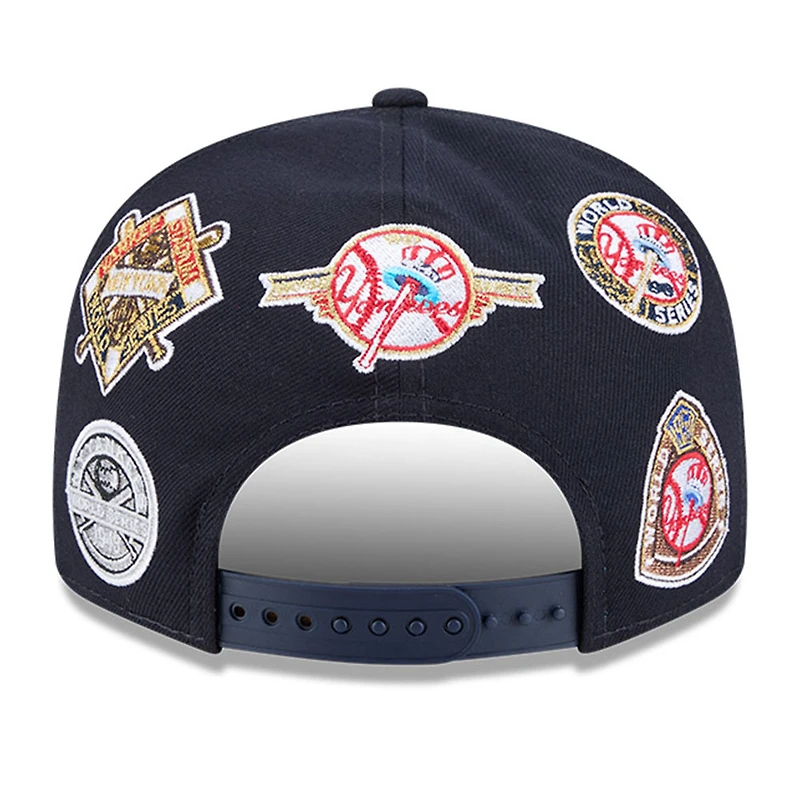 New York Yankees Navy All Over Patches New Era 9FIFTY Snapback Hat
