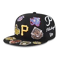 Pittsburgh Pirates Black All Over Patches New Era 9FIFTY Snapback Hat