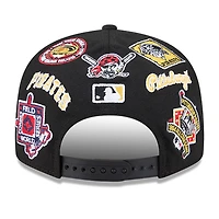 Pittsburgh Pirates Black All Over Patches New Era 9FIFTY Snapback Hat