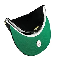 Los Angeles Dodgers Black with Metallic Gold Upside Down LA 100th Anniversary Patch Green UV New Era 59FIFTY Fitted Hat