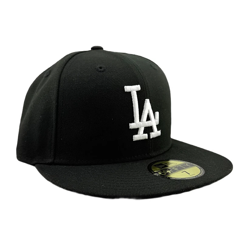 Los Angeles Dodgers Black and White with LA Batterman UV New Era 59FIFTY Fitted Hat