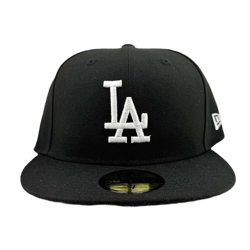 Los Angeles Dodgers Black and White with LA Batterman UV New Era 59FIFTY Fitted Hat