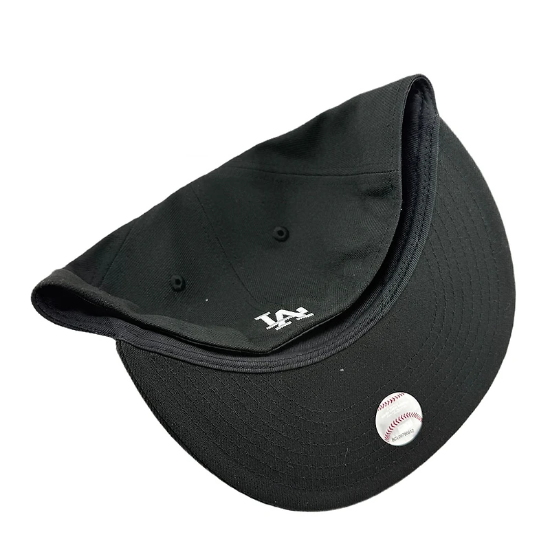 Los Angeles Dodgers Black and White with LA Batterman UV New Era 59FIFTY Fitted Hat