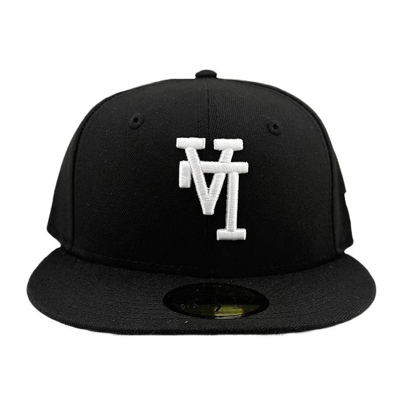 Los Angeles Dodgers Black and White Upside Down LA MLB Batterman New Era 59FIFTY Fitted Hat