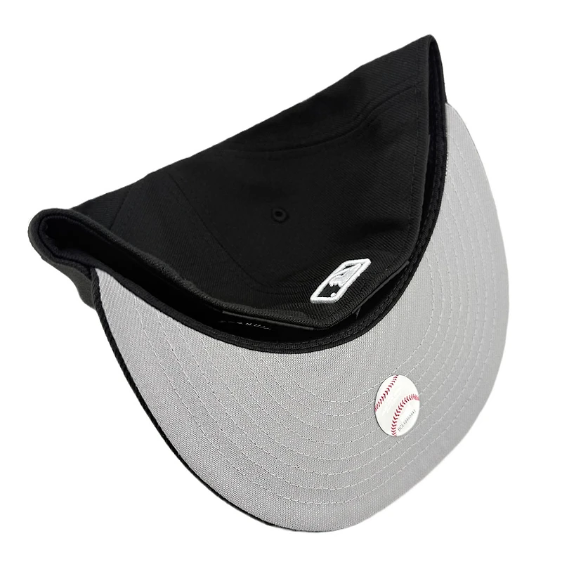 Los Angeles Dodgers Black and White Upside Down LA MLB Batterman New Era 59FIFTY Fitted Hat