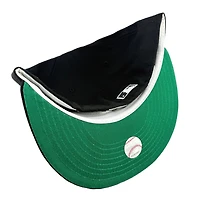 Los Angeles Dodgers Black and White Upside Down First LA World Series Patch Green UV New Era 59FIFTY Fitted Hat