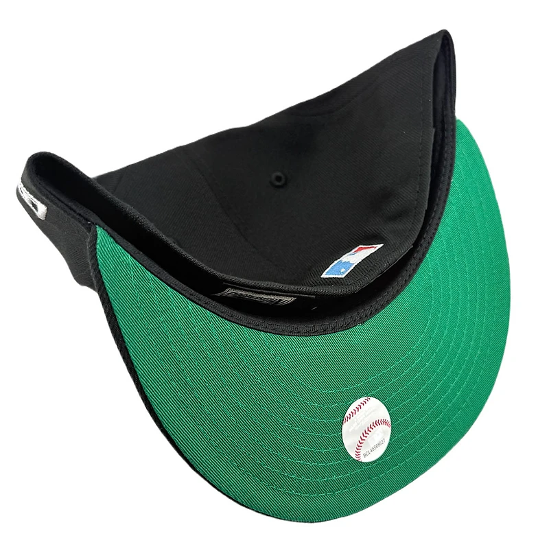 Los Angeles Dodgers Black and White Upside Down 40th Anniversary Patch Green UV New Era 59FIFTY Fitted Hat