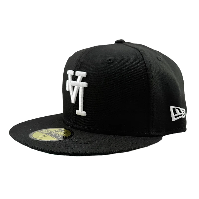 Los Angeles Dodgers Black and White Upside Down 40th Anniversary Patch Green UV New Era 59FIFTY Fitted Hat