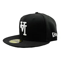 Los Angeles Dodgers Black and White Upside Down 40th Anniversary Patch Green UV New Era 59FIFTY Fitted Hat