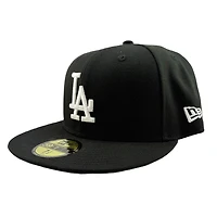 Los Angeles Dodgers Black and White with Mexico Flag Patch UV New Era 59FIFTY Fitted Hat