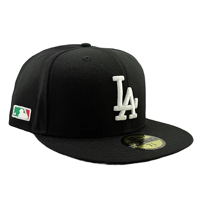 Los Angeles Dodgers Black and White with Mexico Color Side Batty Flag Batterman UV New Era 59FIFTY Fitted Hat