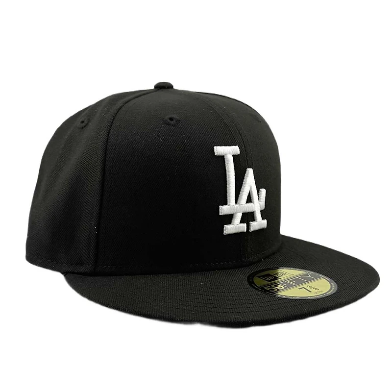 Los Angeles Dodgers Black and White LA Batterman Green UV New Era 59FIFTY Fitted Hat