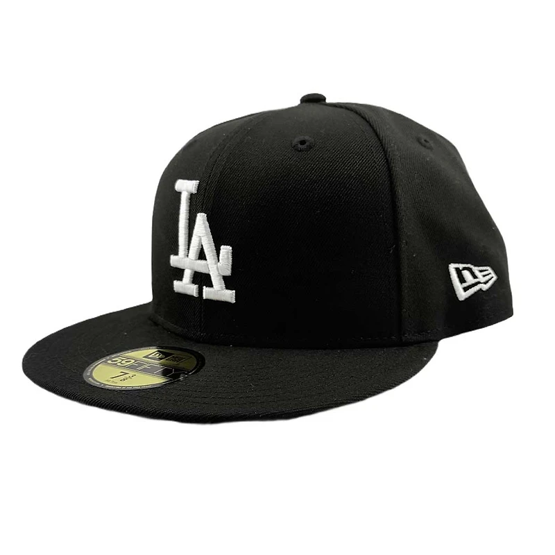 Los Angeles Dodgers Black and White LA Batterman Green UV New Era 59FIFTY Fitted Hat