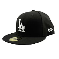 Los Angeles Dodgers Black and White LA Batterman Green UV New Era 59FIFTY Fitted Hat