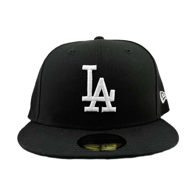 Los Angeles Dodgers Black and White LA Batterman Green UV New Era 59FIFTY Fitted Hat