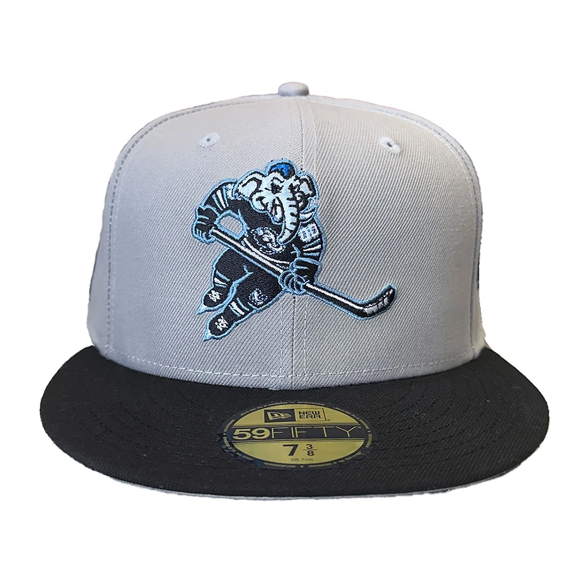 Utah Mammoth Gray and Black 2Tone Tusky on Skates NHL New Era 59FIFTY Fitted Hat