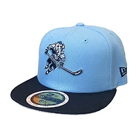 Youth Utah Mammoth Mountain Blue and Black 2Tone Tusky on Skates NHL New Era 59FIFTY Fitted Hat