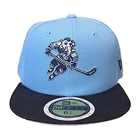 Youth Utah Mammoth Mountain Blue and Black 2Tone Tusky on Skates NHL New Era 59FIFTY Fitted Hat