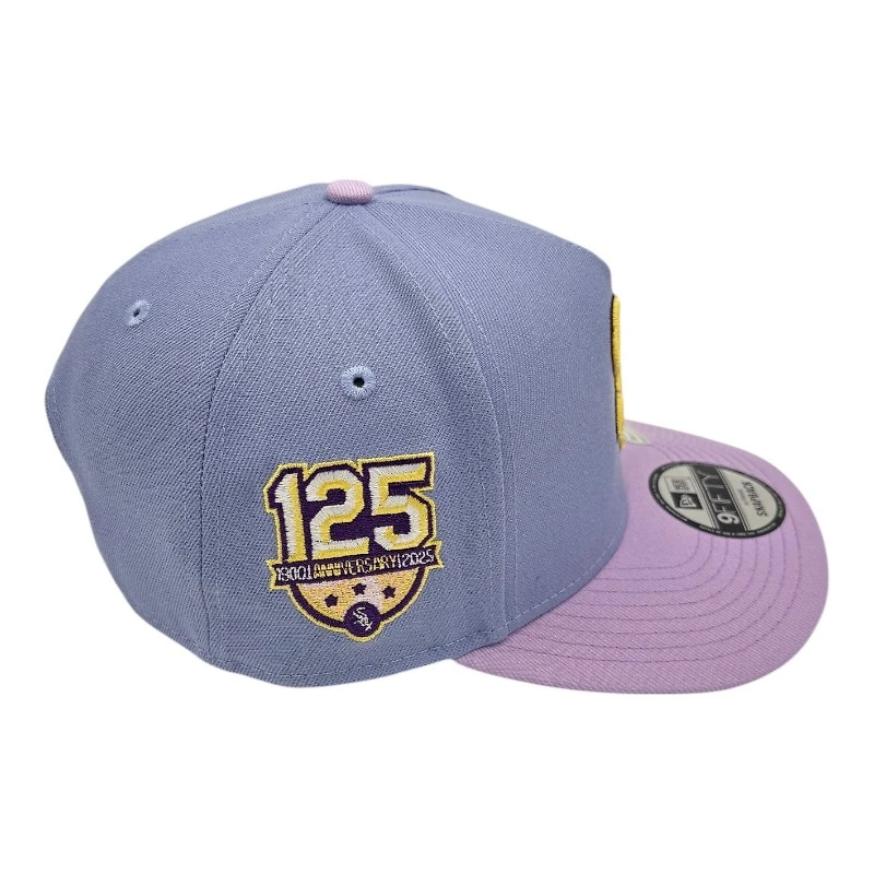 Chicago White Sox Lavender 125th Anniversary Patch New Era 9FIFTY A-Frame Snapback Hat