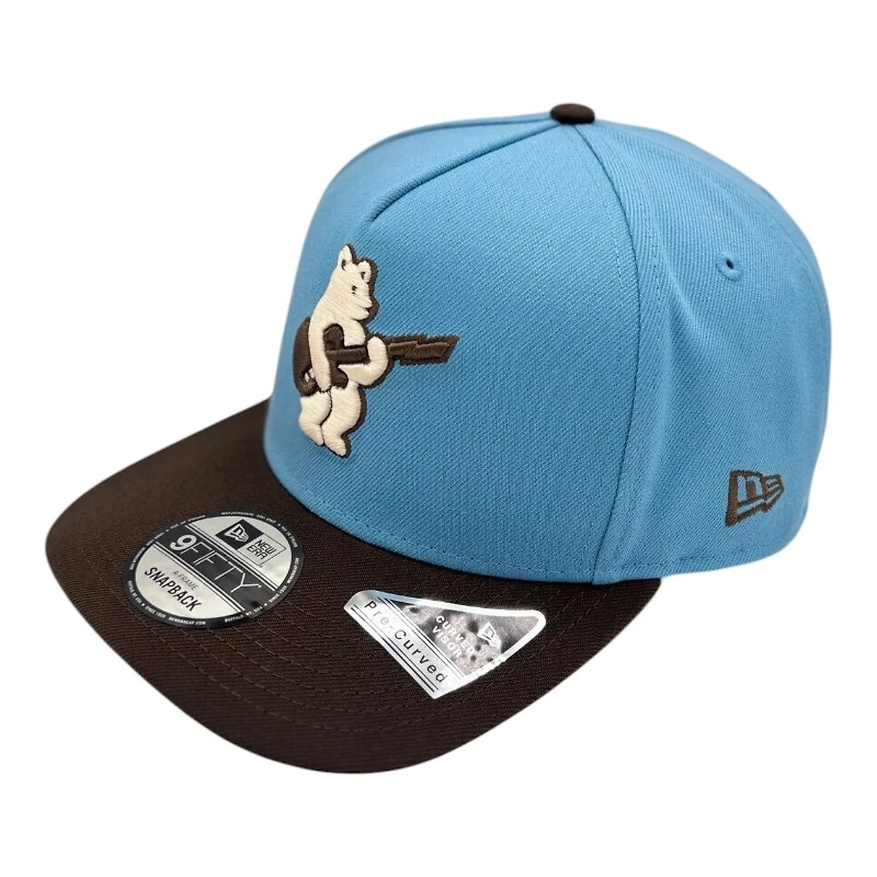 Chicago Cubs Light Blue and Brown New Era 9FIFTY A-Frame Snapback Hat