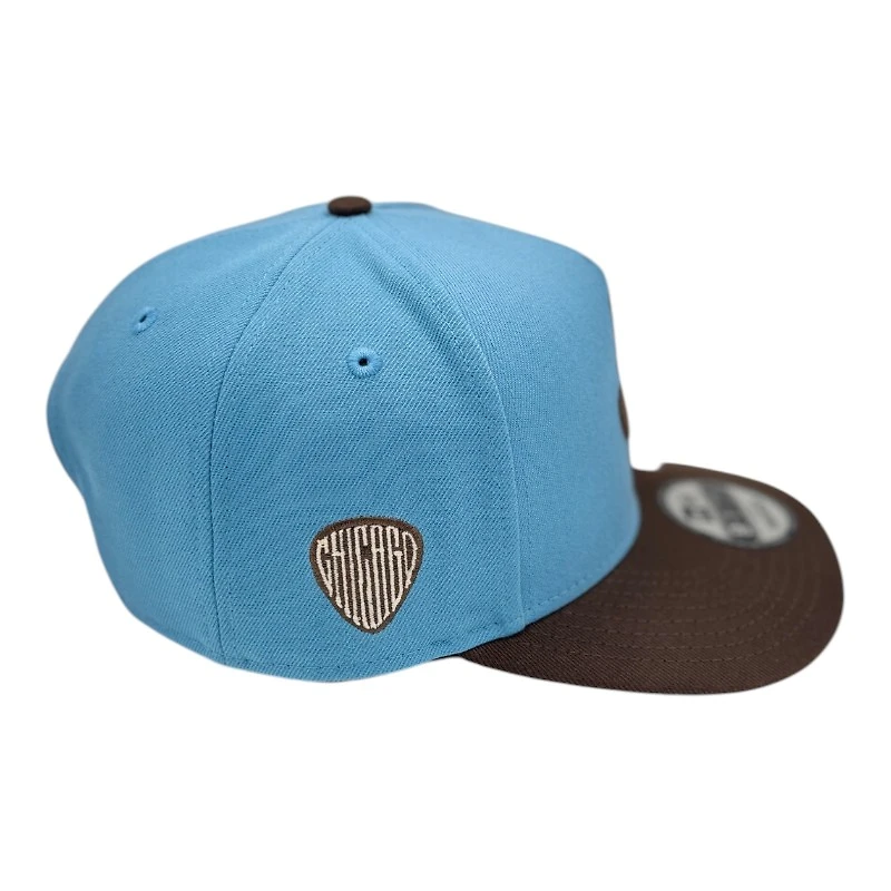 Chicago Cubs Light Blue and Brown New Era 9FIFTY A-Frame Snapback Hat