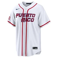 Team Puerto Rico White Blank 2026 World Baseball Classic WBC Nike Home Stadium Jersey