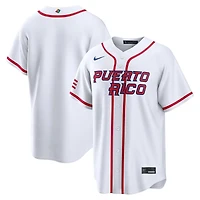 Team Puerto Rico White Blank 2026 World Baseball Classic WBC Nike Home Stadium Jersey