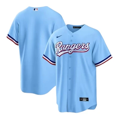 Texas Rangers Blank Light Blue Alternate Nike Replica Jersey