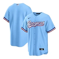 Texas Rangers Blank Light Blue Alternate Nike Replica Jersey