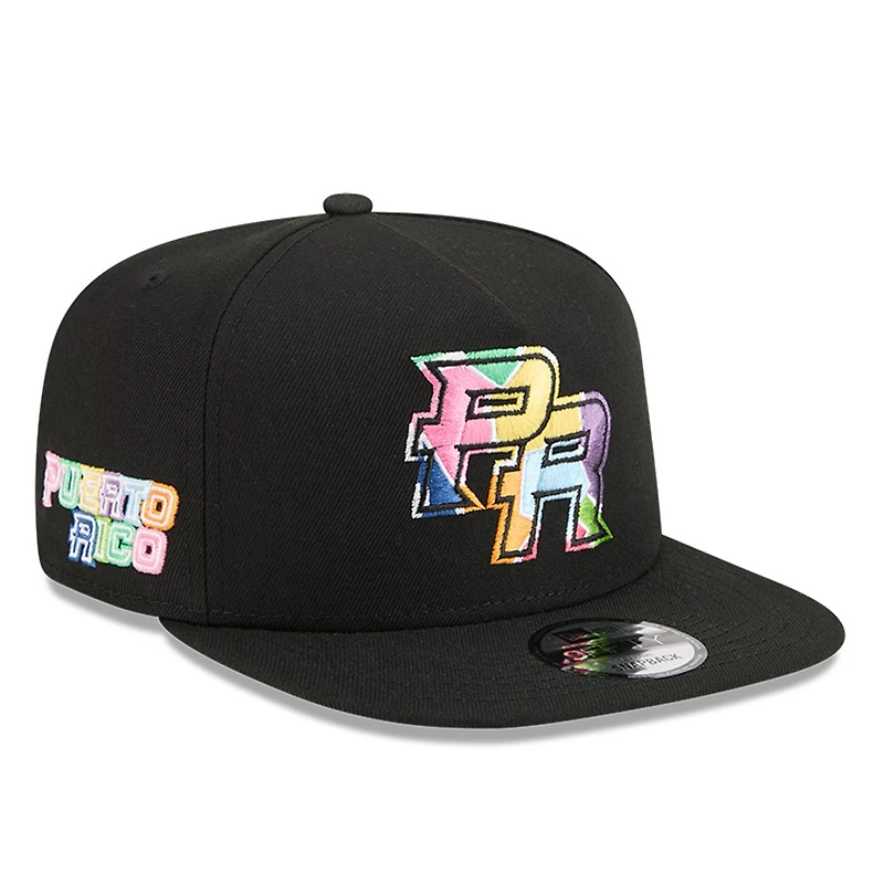 Puerto Rico Black Yaucromatic 2026 World Baseball Classic WBC New Era 9FIFTY A-Frame Snapback Hat