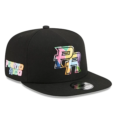 Puerto Rico Black Yaucromatic 2026 World Baseball Classic WBC New Era 9FIFTY A-Frame Snapback Hat