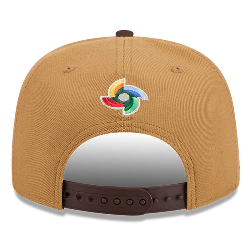 Puerto Rico Light Bronze and Burnt Wood "Salsa" 2026 World Baseball Classic WBC New Era 9FIFTY A-Frame Snapback Hat