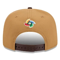 Puerto Rico Light Bronze and Burnt Wood "Salsa" 2026 World Baseball Classic WBC New Era 9FIFTY A-Frame Snapback Hat