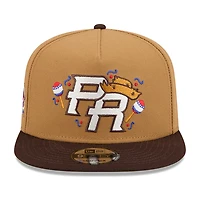 Puerto Rico Light Bronze and Burnt Wood "Salsa" 2026 World Baseball Classic WBC New Era 9FIFTY A-Frame Snapback Hat