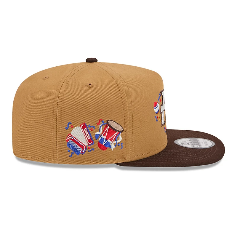 Puerto Rico Light Bronze and Burnt Wood "Salsa" 2026 World Baseball Classic WBC New Era 9FIFTY A-Frame Snapback Hat