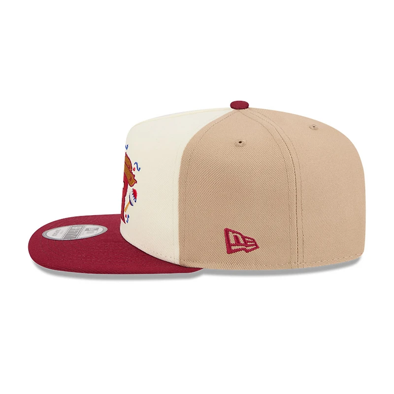 Puerto Rico Light Beige and Red "Salsa" 2026 World Baseball Classic WBC New Era 9FIFTY A-Frame Snapback Hat