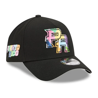 Puerto Rico Black Yaucromatic 2026 World Baseball Classic WBC New Era 9FORTY A-Frame Snapback Hat
